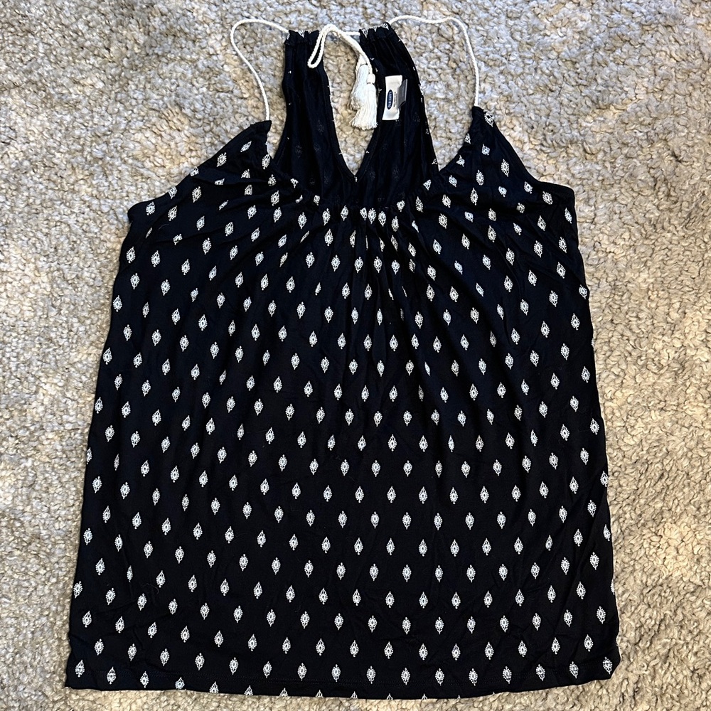 Old Navy Black and White Women's Top